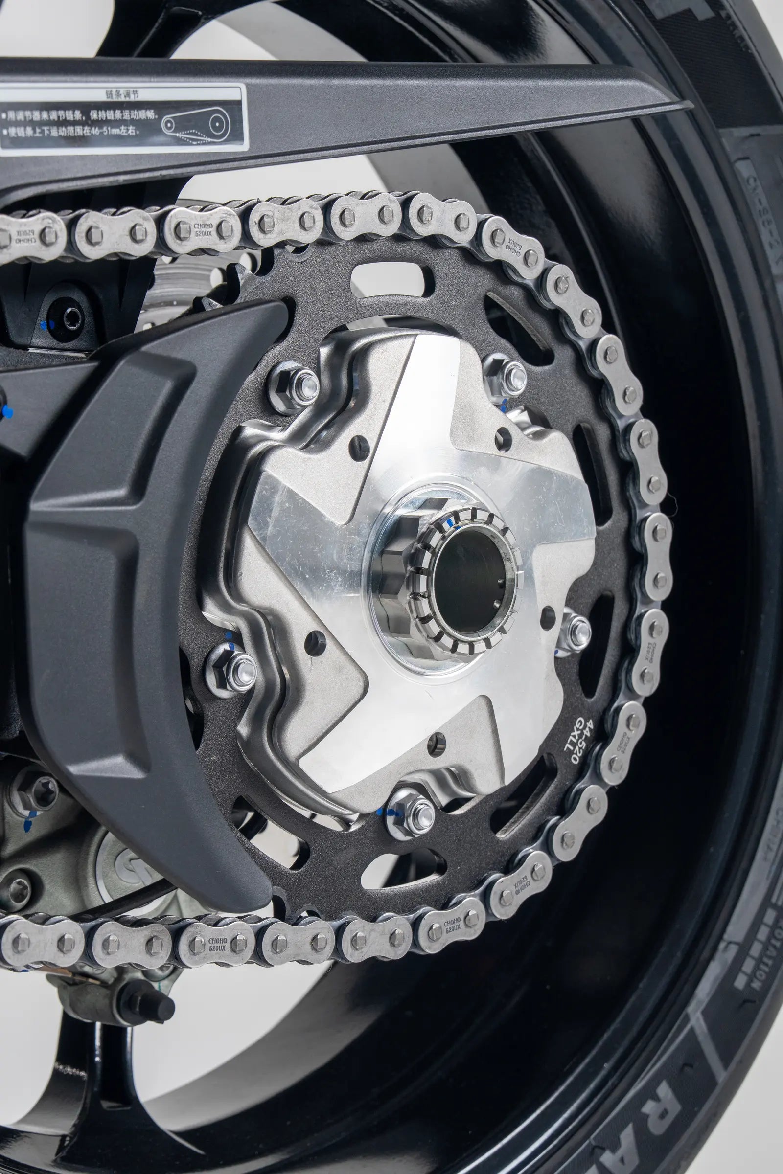 ZXMOTO 500RR single-sided swingarm detail